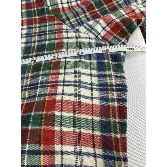 VTG Ralph Lauren XL Red Green Plaid The Big Shirt Oversized Cottagecore Preppy - Picture 7 of 10
